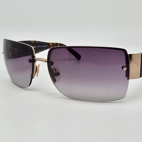 Juicy Couture Zoe Baby Gold Frame Grey Gradient Lens Semi-Rimless Sunglasses - Picture 1 of 12